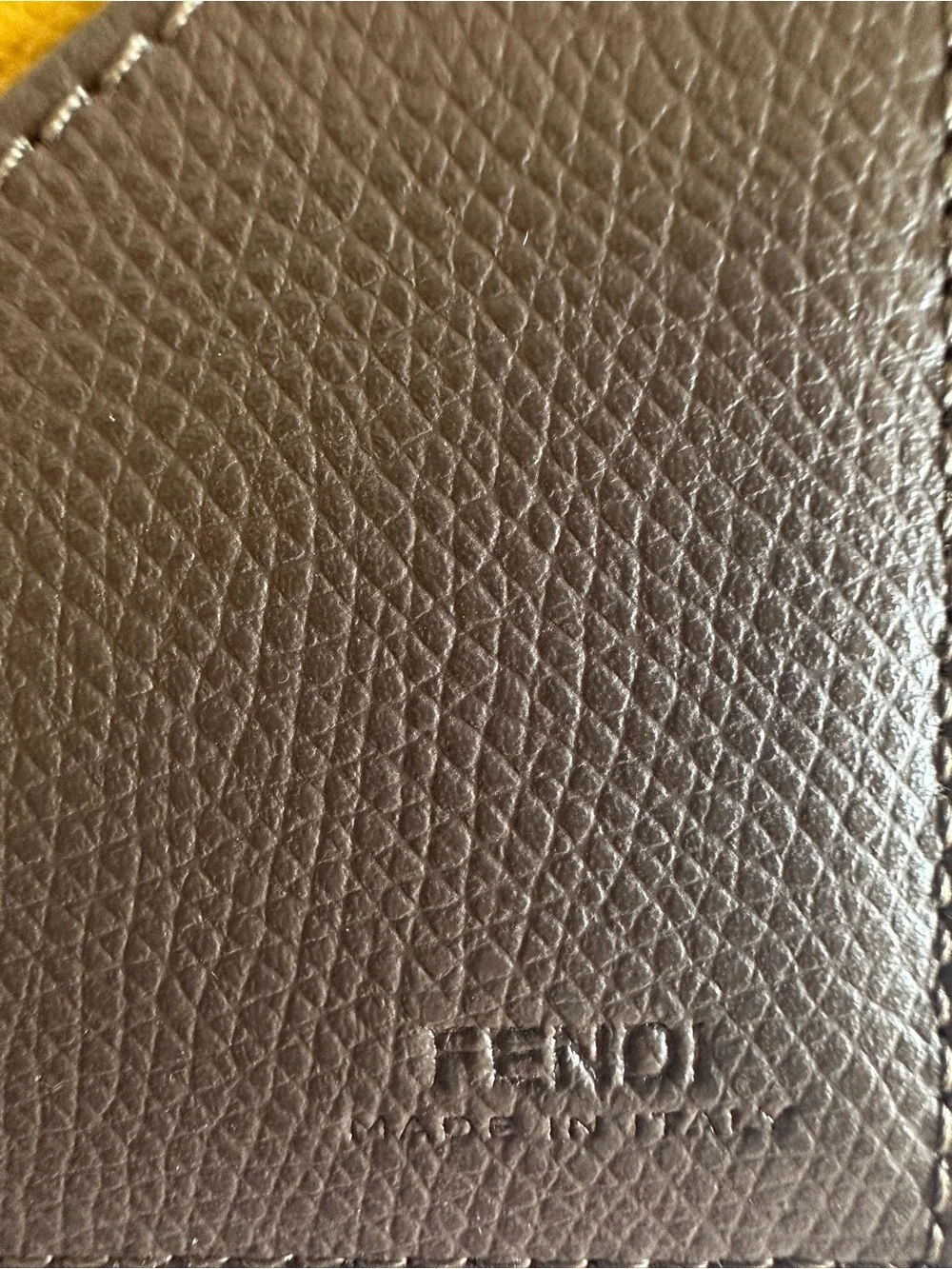 Fendi Roma FF Monogram Yellow Logo Bifold Wallet NWT Dust Bag